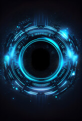 Scifi Background for Creative Designs technology circle hud technology hi-tech background neon lights atmosphere and focus
