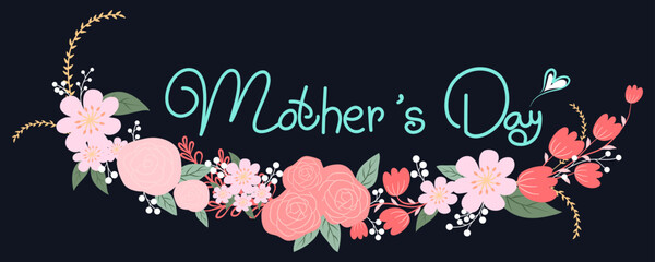 Mother's Day greeting card design vector