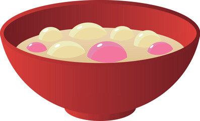 Sweet rice balls soup. Asian food for celebrating Chinese New Year's Eve, Mid-Autumn Festival or Lantern Festival