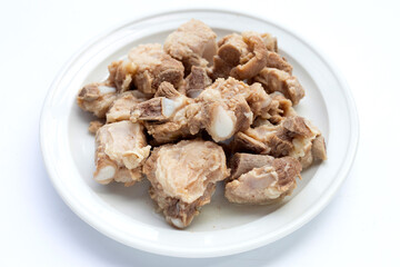 Boiled pork ribs. Asian cuisine