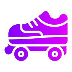 roller skate gradient icon