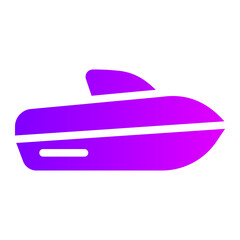 speed boat gradient icon