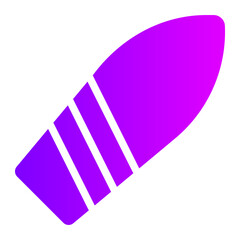 Surfboard gradient icon