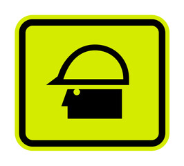 Obraz premium Caution Sign Wear Protective Equipment,With PPE Symbols