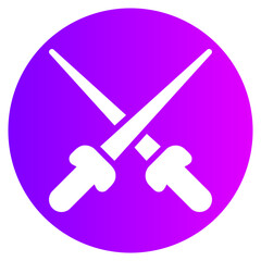 fencing gradient icon