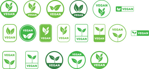 Vegan Friendly Icon. Vegan food stamp.