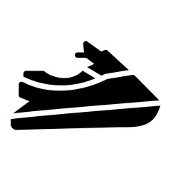 jet ski glyph icon