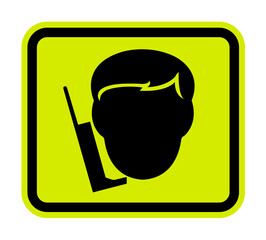 Walking Do Not Use Mobile Phone Symbol