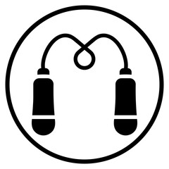 skipping rope glyph icon