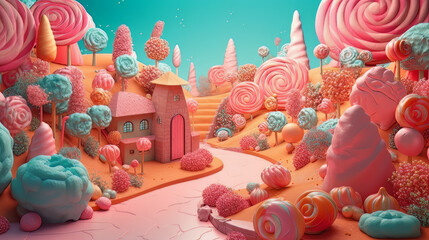 A world made of candy