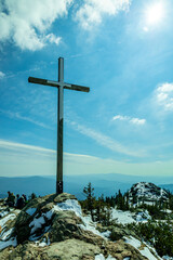 Fr&uuml;hlingswanderung im Bayrischen Wald vom Gro&szlig;en Arbersee zum Gro&szlig;en Arber Gipfel - Bayern - Deutschland