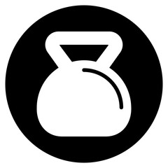 kettlebell glyph icon