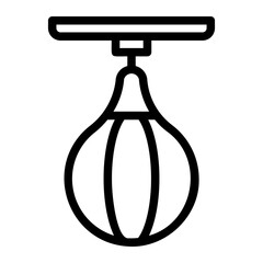punching ball line icon
