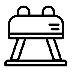 vaulting horse line icon © afif