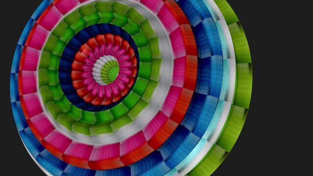 Abstract Colorful Hypnotic Background Animation 4K.