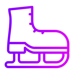 ice skate gradient icon