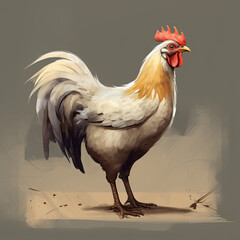 rooster, chicken, hen, farm animals