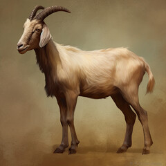 goat, side view, full, farm animal
