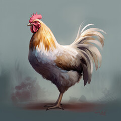 rooster, chicken, hen, farm animals