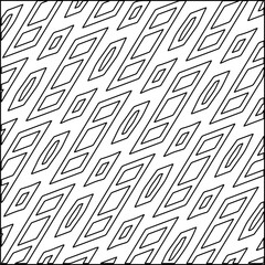 Stylish texture with figures from lines.Abstract geometric black and white pattern for web page, textures, card, poster, fabric, textile. Monochrome graphic repeating design. 