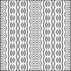 Stylish texture with figures from lines.Abstract geometric black and white pattern for web page, textures, card, poster, fabric, textile. Monochrome graphic repeating design. 