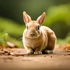 white rabbit on a grass