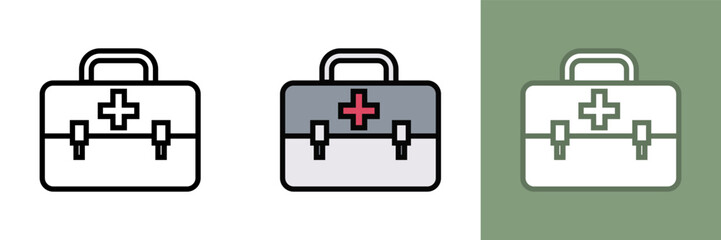 Medicine Bag Icon, this icon represents a small bag or pouch used for storing and carrying medical supplies and equipment.