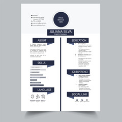 Professional Resume cv Layout template
