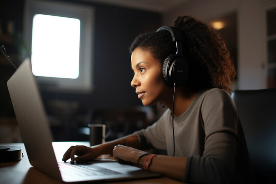 A photo of a teacher conducting a virtual or online class, showcasing their adaptability and resilience in the digital age, bokeh, Teacher's day Generative AI
