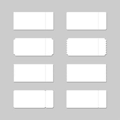 Blank tickets several options