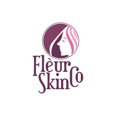 Modern and minimalist women skincare and hairstyle logo design.