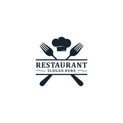 restaurant logo template in white background