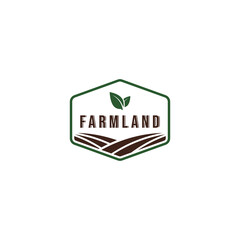 farmland logo template in white background