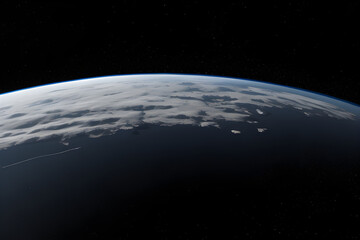 Obraz na płótnie Canvas planet earth, view from space, generative ai