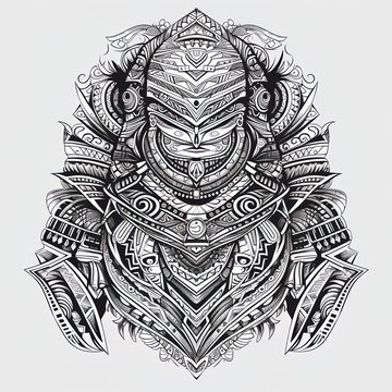 cool tribal illustration with generative ai