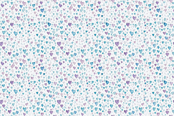 Seamless pattern. Hearts. Seamless colorful watercolor painted hearts template. Valentine's Day background.