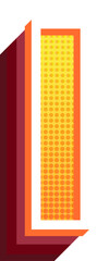 Halftone alphabet letters