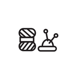 Craft Fabric Sewing Outline Icon