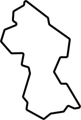 drawing of guyana map.