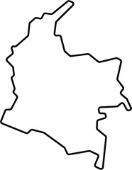drawing of colombia map.
