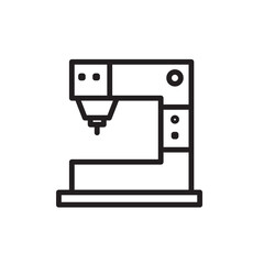 Electric Machine Sewing Outline Icon