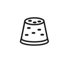 Sewing Thimble Tool Outline Icon