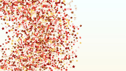 Realistic Background with Confetti of Stars Glitter Particles. Sparkle Lights Texture. Celebration pattern. Light Spots. Explosion of Confetti. Glitter Vector Illustration. Design for Poster.