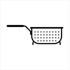 Colander Icon, Kitchen Cullender Utensil Icon