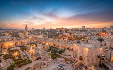 Foto op Plexiglas The Tower of David in the old city of Jerusalem, Israel © Seth