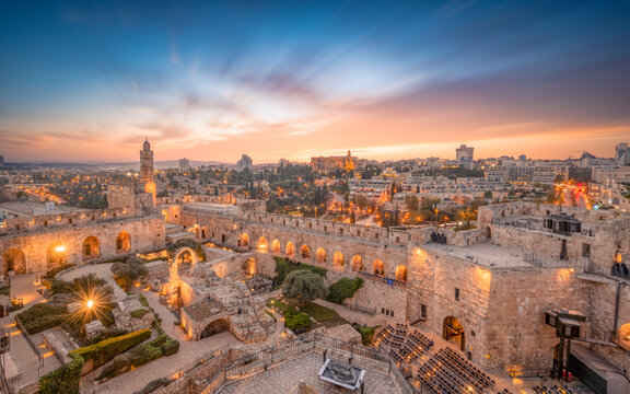 The Tower of David in the old city of Jerusalem, Israel