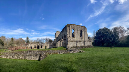 Fototapeta na wymiar Buildwas Abbey Ruins. Selective focus 