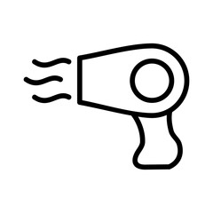 hair dryer spa and sauna outline icon vector illustration