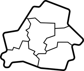 doodle freehand drawing of belarus map.