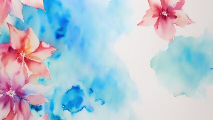 Fototapeta na wymiar watercolor background with flowers.. background texture. backdrop art